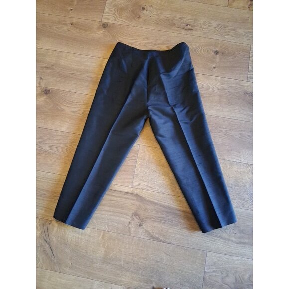 Karen Kane Women's Black Cropped Pants 100% Silk Size 4 Black - Picture 5 of 6